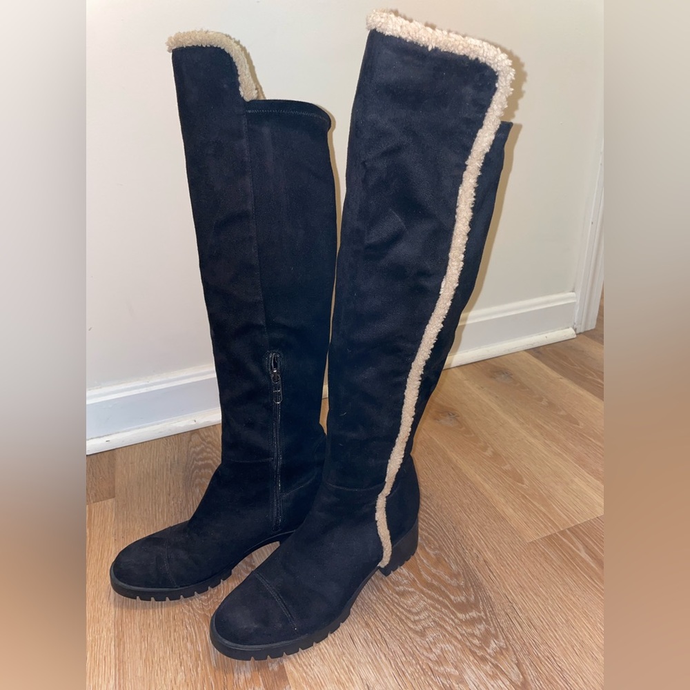 Black Women’s Karl Lagerfeld Paris Rubber Sole Boots